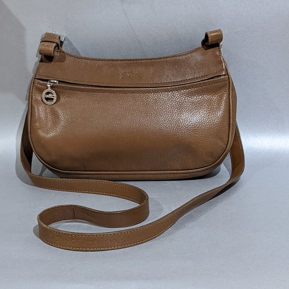 Longchamp Handbags - LONGCHAMP  Vintage brown leather crossbody bag